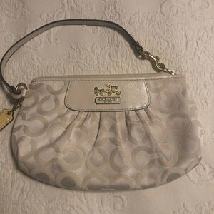 Vintage COACH Signature Wristlet Clutch